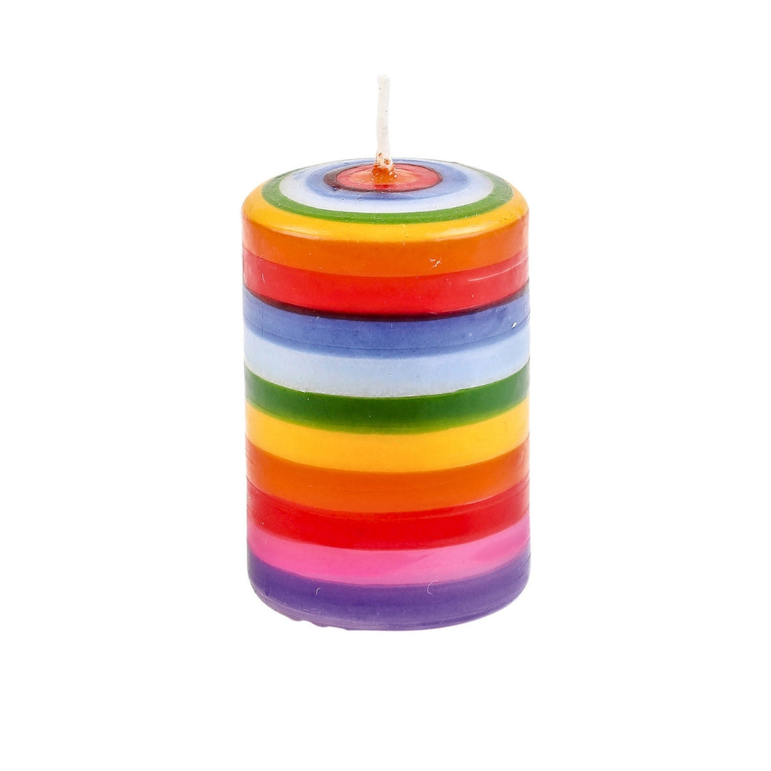 Ahrens Tall Tealight Candle - Striped, Colourful from Australia