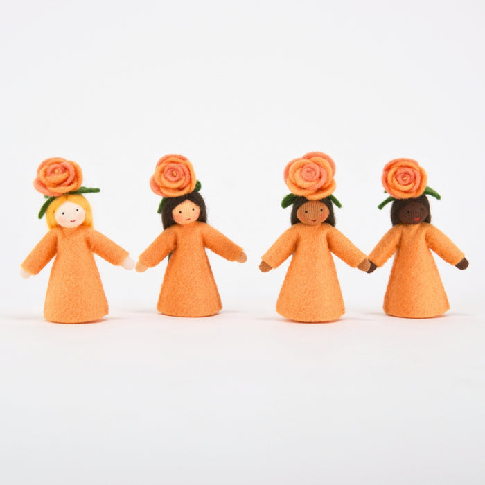Ambrosius Flower Fairy Orange Rose Felt Dolls in Australia Oskar's Wooden Ark Ambrosius Flower Fairy Orange Rose Felt Dolls in Australia Oskar's Wooden Ark