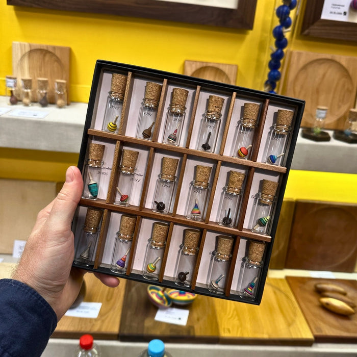 Mader Miniature Spinning Top Set - Limited Edition (18 Miniature Tops)