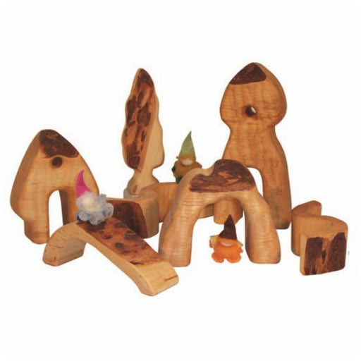Bikeho Dwarf Village 7 Pieces Wooden Toys - Australia, Online