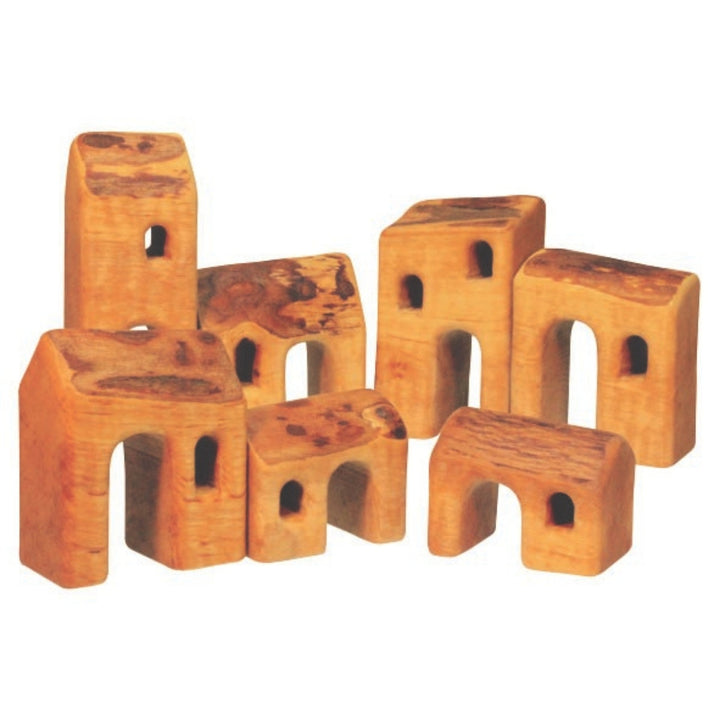 Bikeho Small Settlement 7 Pieces Wooden Toys - Australia, Online