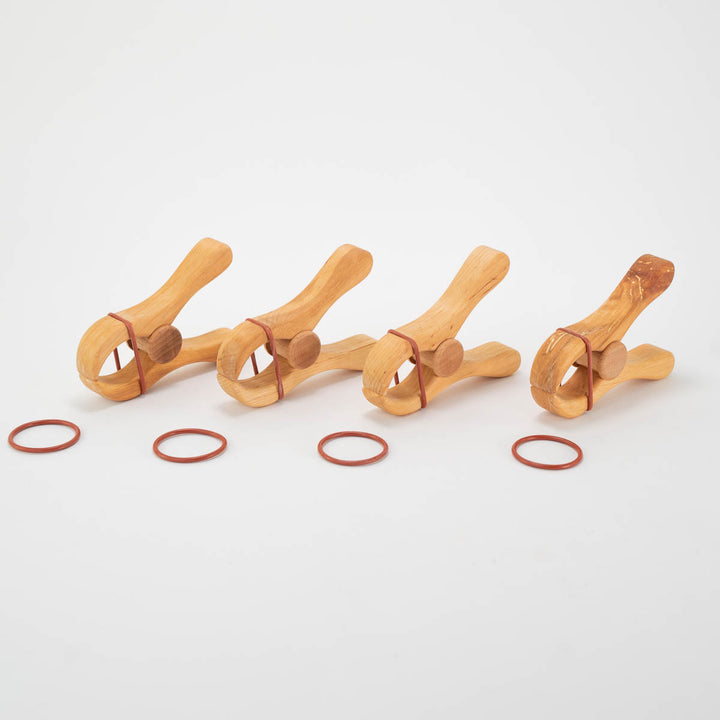 BK-4998-4-BUN Bikeho Wooden Play Clip - Set of 4