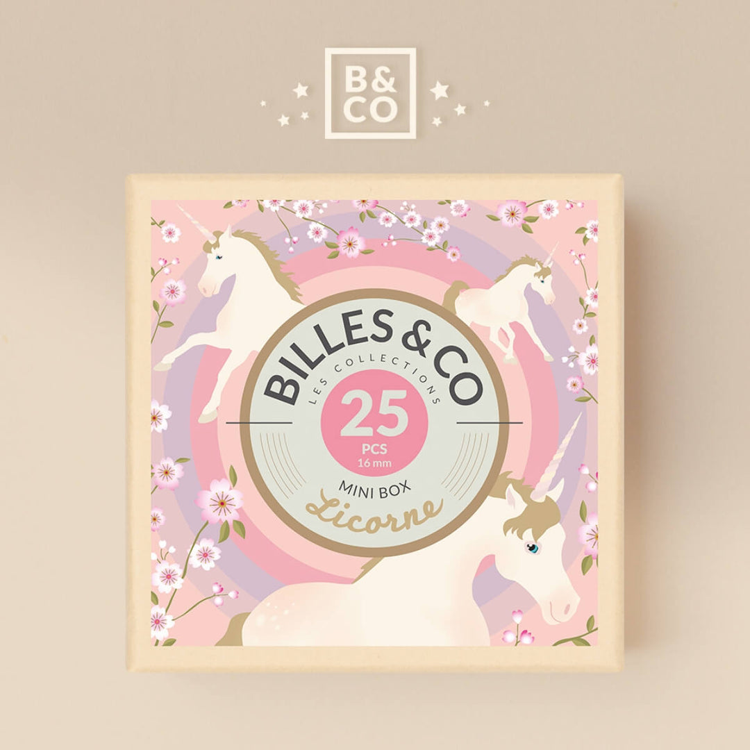 MINIBOX-02 Billes & Co. Marbles Mini Box - Unicorn