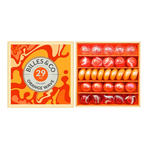 MINIBOX-18 Billes & Co. Marbles Mini Box - Orange Wave