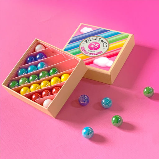 MINIBOX-12 Billes & Co. Marbles Mini Box - Rainbow Paradise