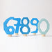 GR-04404 Grimm's Decorative Numbers Set 6 7 8 9 0 Blue