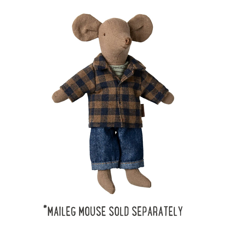 Brown Checked Shirt And Pants, Dad Mouse from Australia