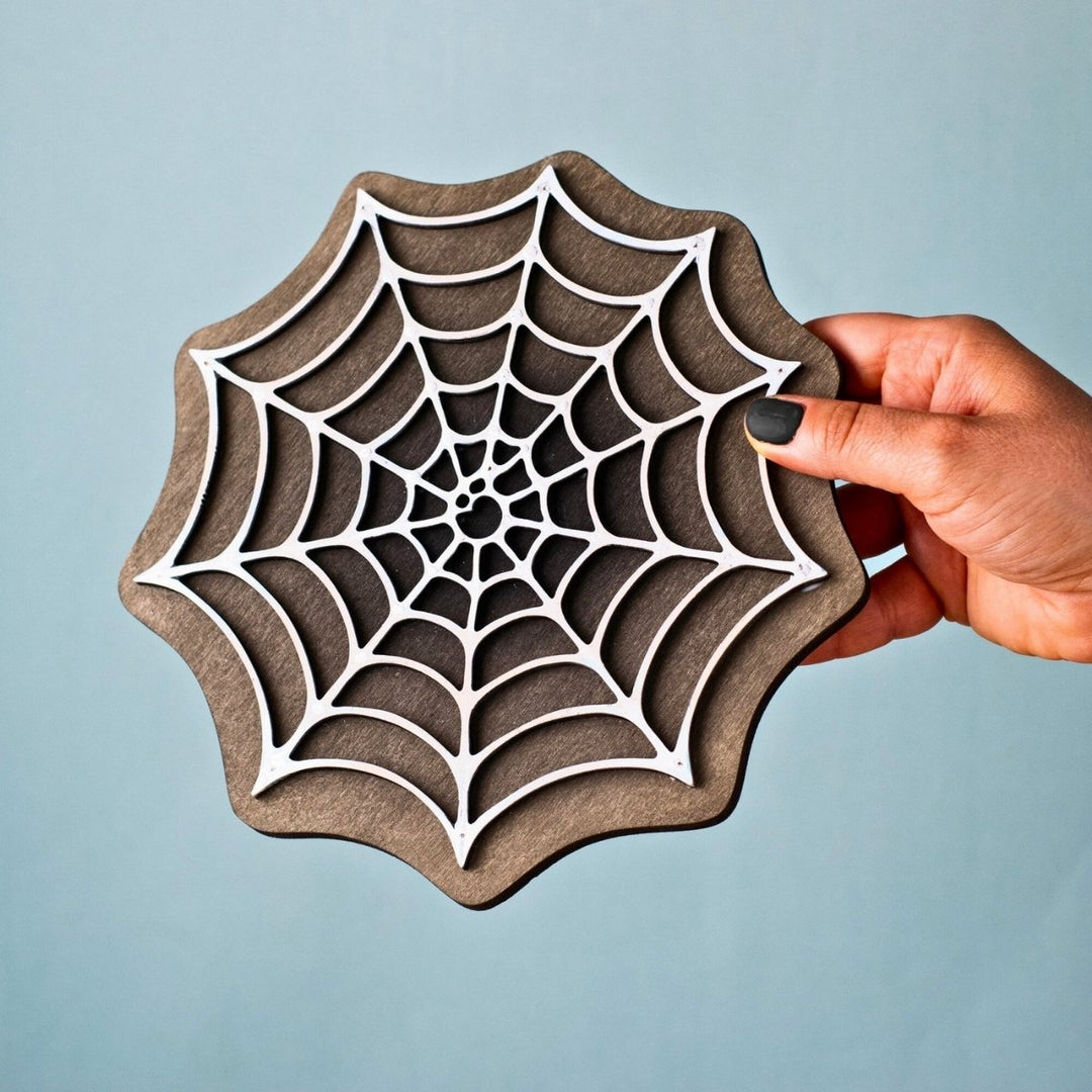 BumbuToys Landscape Wooden Figure - Cobweb for Small World Play from Australia