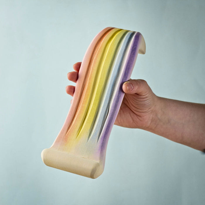 Bumbu Toys Handcrafted Wooden Rainbow Waterfall for Small World Play from Australia