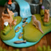 BumbuToys Waterscape Wooden Figures River Plate, Waterfall & Mossy Rocks Set of 7 from Australia