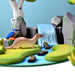 BumbuToys Waterscape Wooden Figures River Plate, Waterfall & Mossy Rocks Set of 7 from Australia