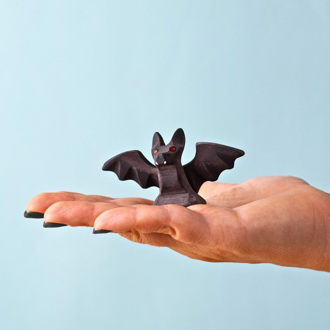 BumbuToys Wooden Animal - Bat, Flappy for Small World Play from Australia