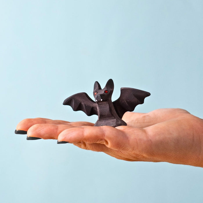 BumbuToys Wooden Animal - Bat, Flappy for Small World Play from Australia