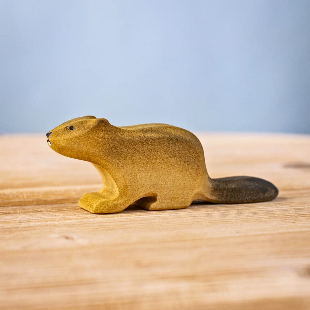 BumbuToys Wooden Beaver for Small World Play from Australia