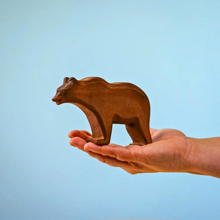 BumbuToys Wooden Animal - Brown Bear Family - Set of 3
