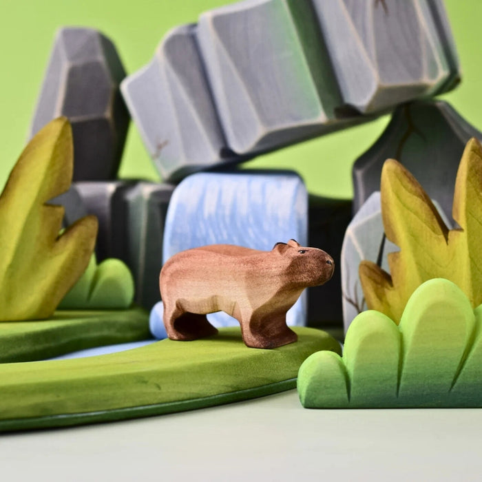 BumbuToys Wooden Animal - Capybara for Small World Play from Australia