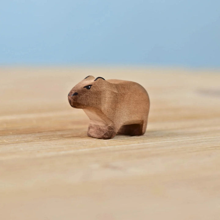 BumbuToys Wooden Animal - Capybara Baby for Small World Play from Australia