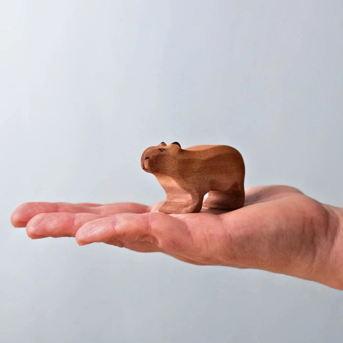 BumbuToys Wooden Animal - Capybara Sitting for Small World Play from Australia