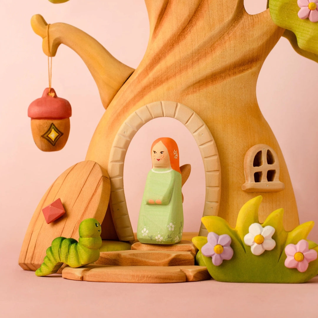 BumbuToys Wooden Animal - Caterpillar for Small World Play - Online, Australia