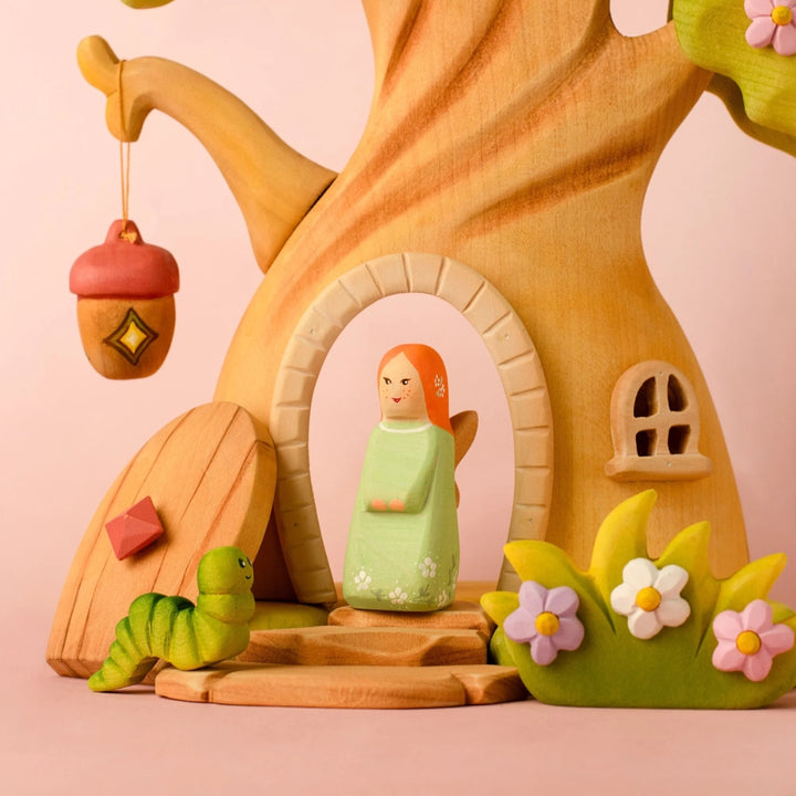 BumbuToys Wooden Animal - Caterpillar for Small World Play - Online, Australia