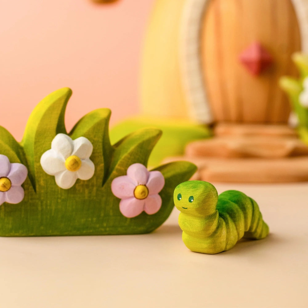 BumbuToys Wooden Animal - Caterpillar for Small World Play - Online, Australia