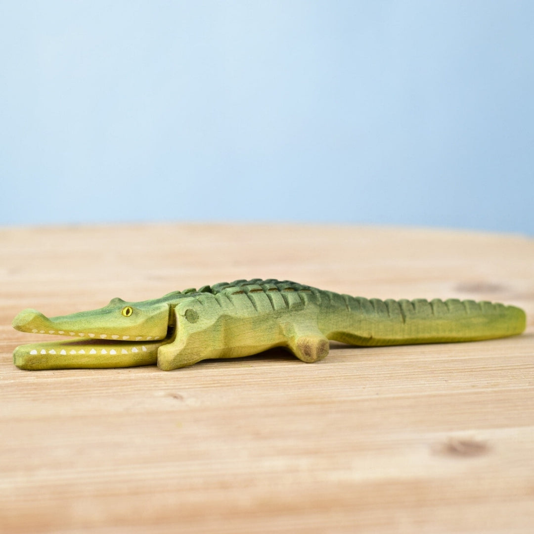 BumbuToys Wooden Animal - Crocodile for Small World Play from Australia