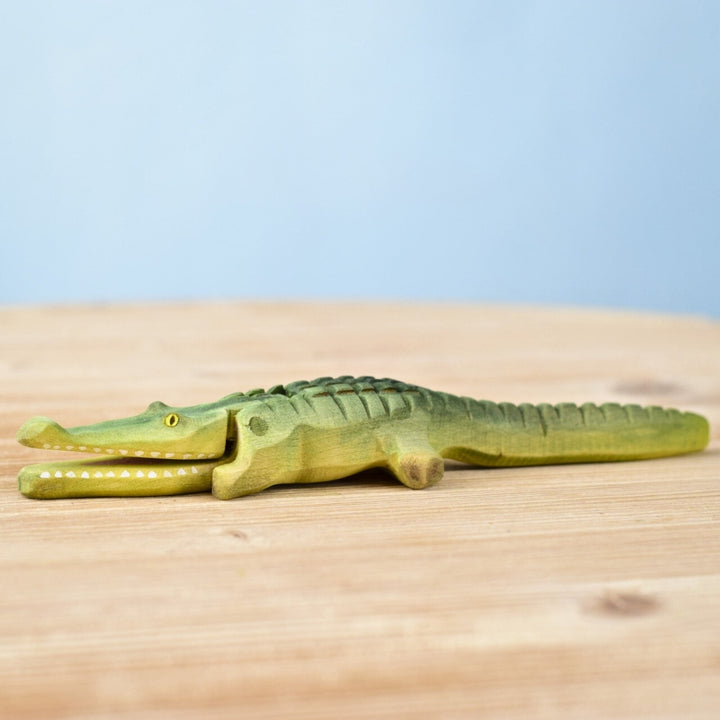 BumbuToys Wooden Animal - Crocodile for Small World Play from Australia