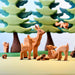 BumbuToys Handcrafted Wooden Animal Deer Doe from Australia in a small-world play setting