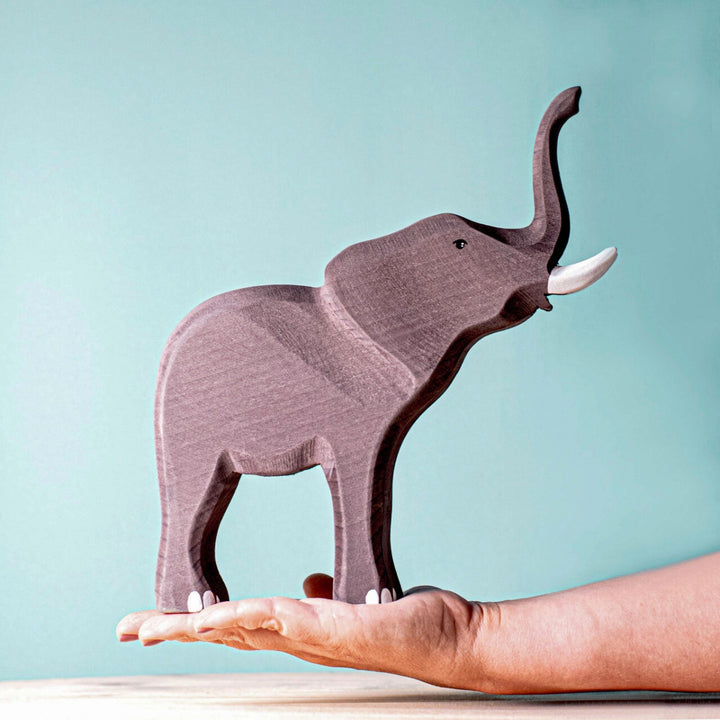 BumbuToys Handcrafted Wooden Animal Large African Elephant from Australia