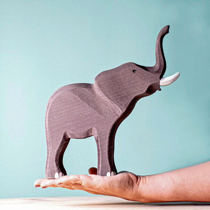 BumbuToys Handcrafted Wooden Animal Large African Elephant from Australia