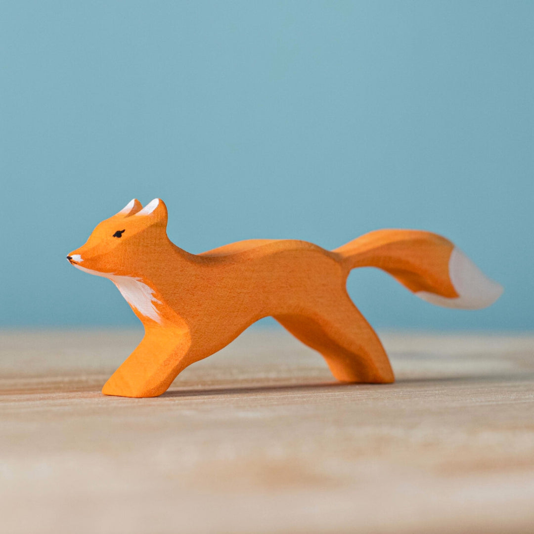 BumbuToys Handcrafted Wooden Animal Fox Running from Australia