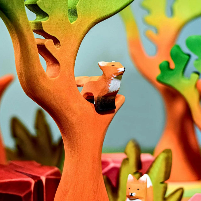 BumbuToys Wooden Animal - Fox Cub - Standing