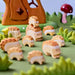 BumbuToys Handcrafted Wooden Animal Hedgehog from Australia in a small-world play setting