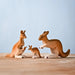 BumbuToys Wooden Animal - Kangaroo Family - Set of 4 for Small World Play from Australia