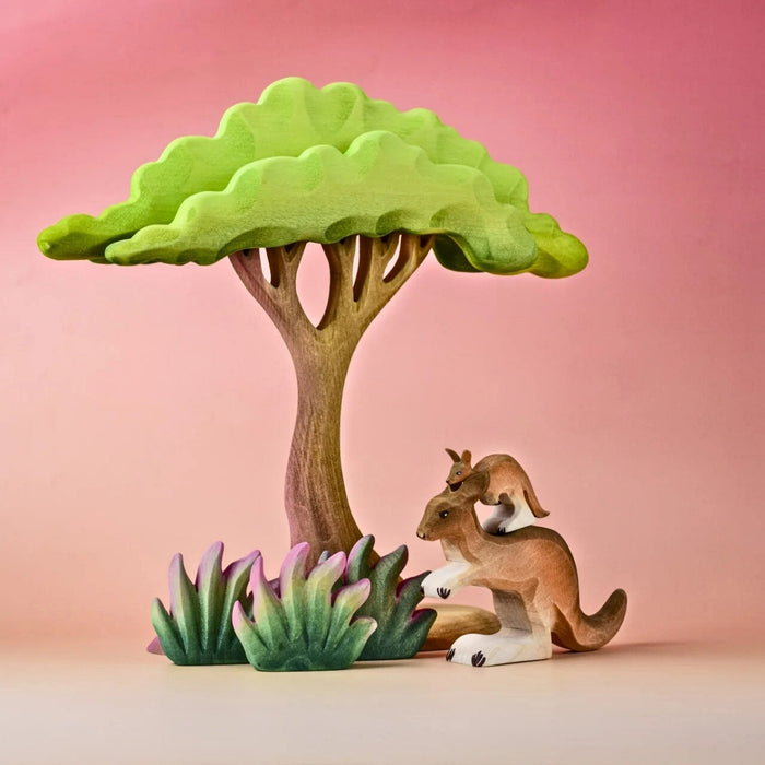 BumbuToys Wooden Animal - Kangaroo Young for Small World Play from Australia