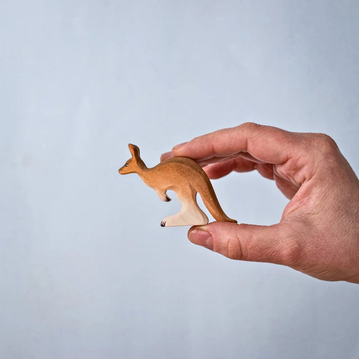 BumbuToys Wooden Animal - Kangaroo Young for Small World Play from Australia