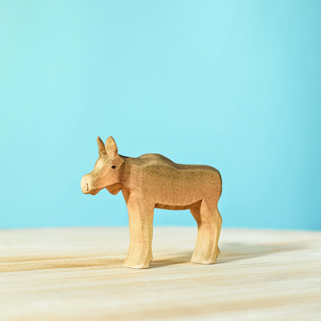 BumbuToys Handcrafted Wooden Animal Moose Calf from Australia