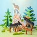 BumbuToys Handcrafted Wooden Animal Male Moose from Australia in a small-world play setting
