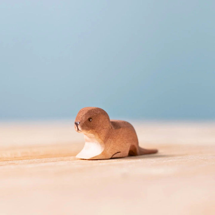 BumbuToys Handcrafted Wooden Animal Baby Otter from Australia