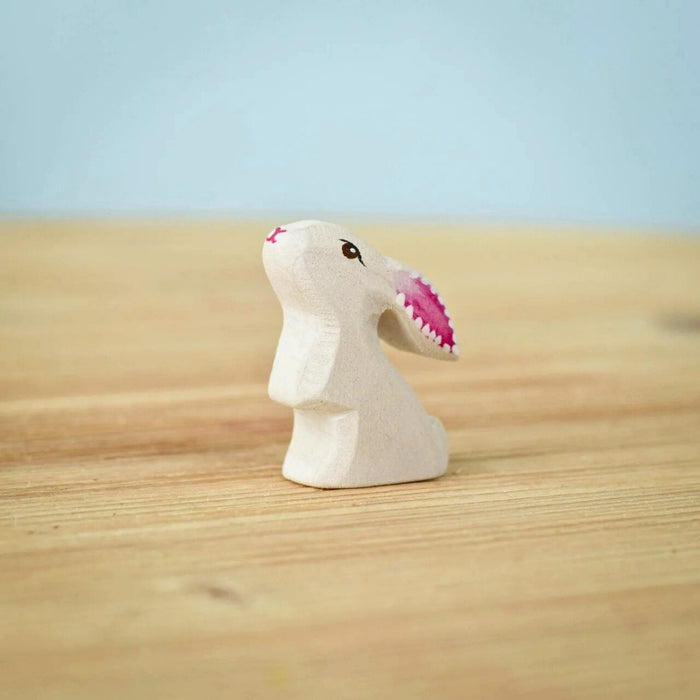 BumbuToys Wooden Animal - Rabbit Baby - Easter, Curious for Small World Play from Australia