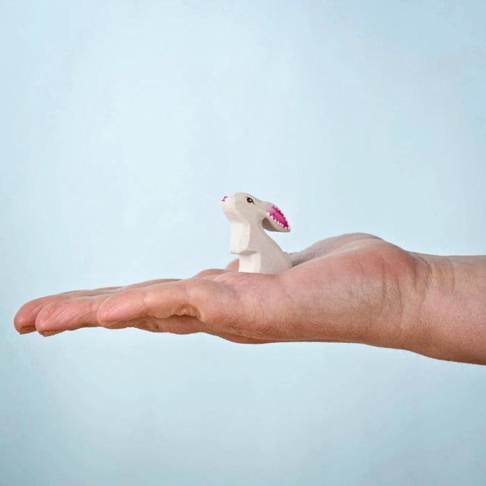 BumbuToys Wooden Animal - Rabbit Baby - Easter, Curious for Small World Play from Australia