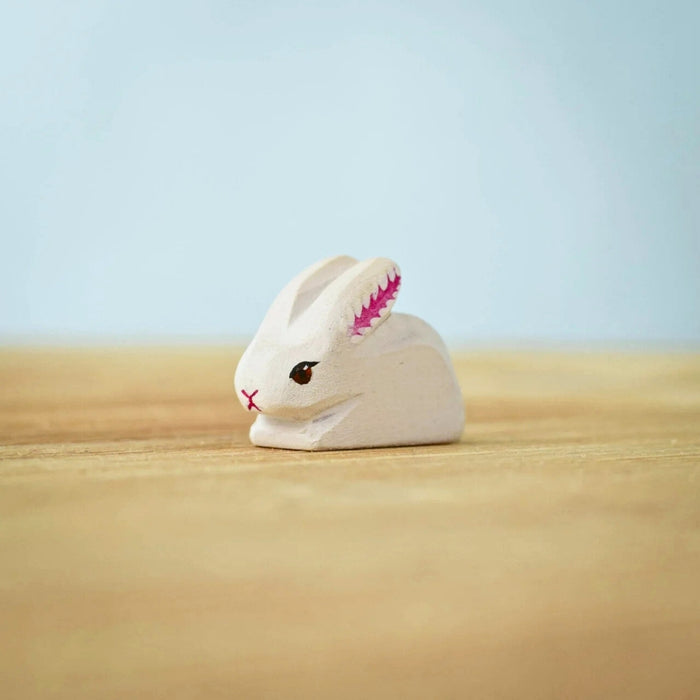 BumbuToys Wooden Animal - Rabbit Baby - Easter, Perching for Small World Play from Australia