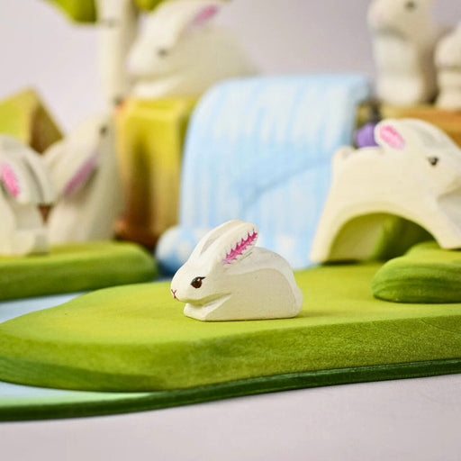 BumbuToys Wooden Animal - Rabbit Baby - Easter, Perching for Small World Play from Australia