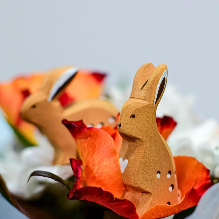 BumbuToys Wooden Animal - Rabbit - Standing