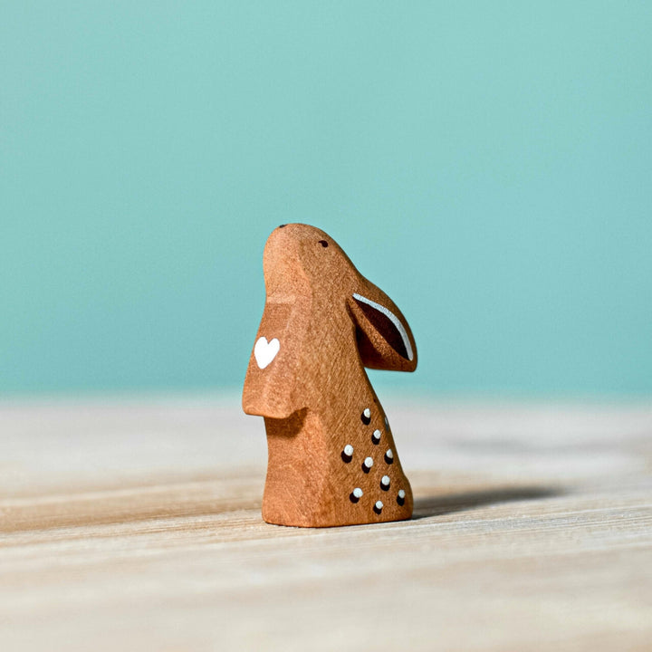 BumbuToys Handcrafted Wooden Animal Curious Rabbit from Australia