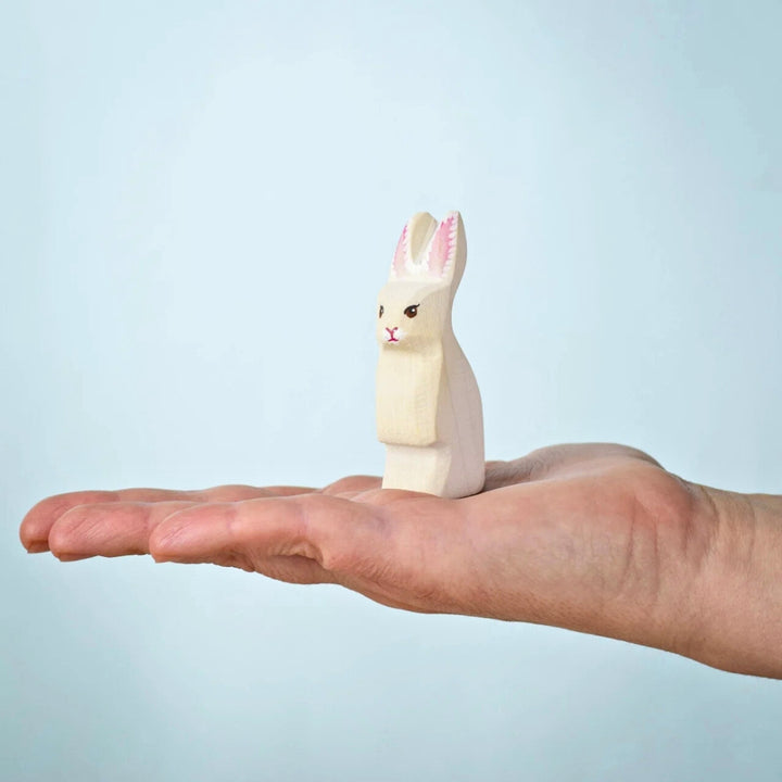 BumbuToys Wooden Animal - Rabbit - Easter, Careful for Small World Play from Australia
