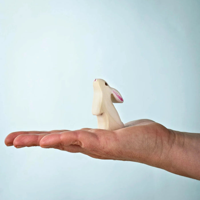BumbuToys Wooden Animal - Rabbit - Easter, Curious for Small World Play from Australia