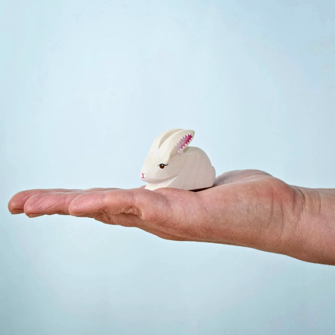 BumbuToys Wooden Animal - Rabbit - Easter, Perching for Small World Play from Australia