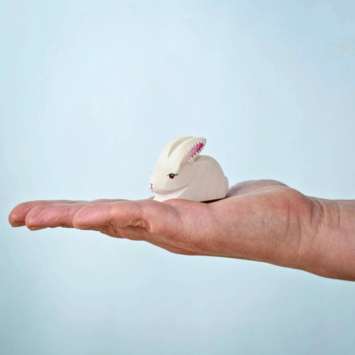 BumbuToys Wooden Animal - Rabbit - Easter, Perching for Small World Play from Australia