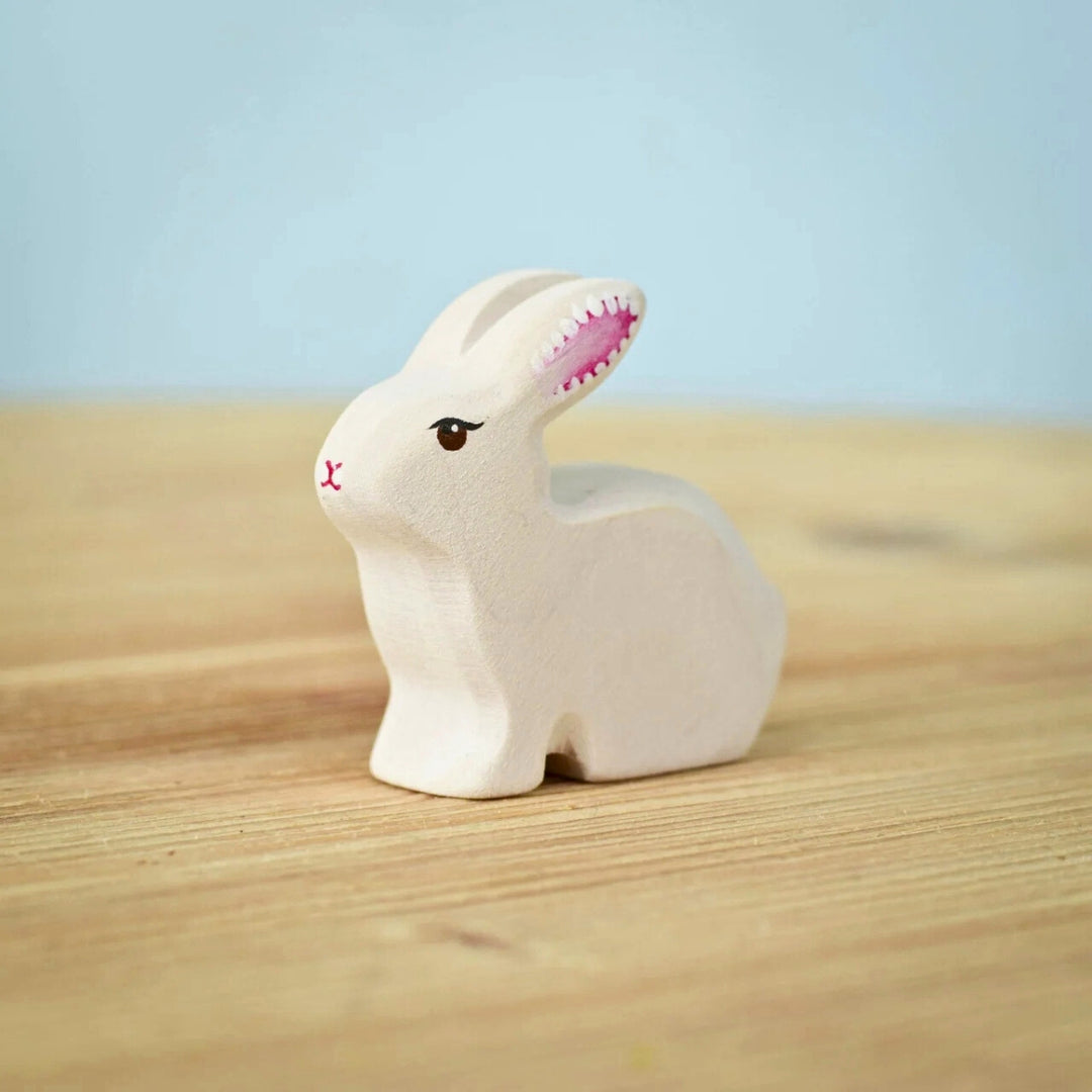 BumbuToys Wooden Animal - Rabbit - Easter, Sitting for Small World Play from Australia